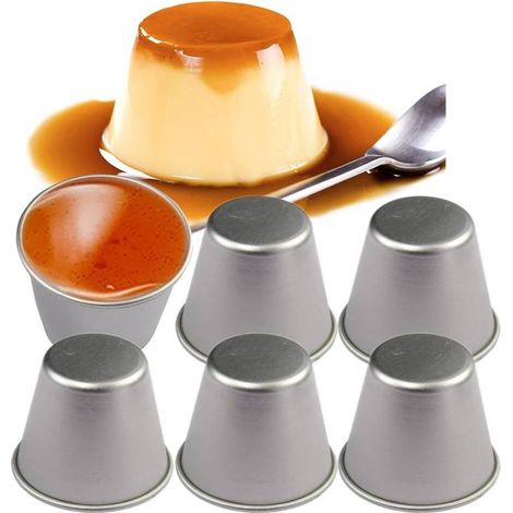 Lot de 10 moules à pudding antiadhésifs, mini-moules à pâtisserie antiadhésifs, moules à tartelettes aux œufs, cupcakes et muffins, moules à fondant au chocolat, moules individuels pour desserts maiso (1/5)