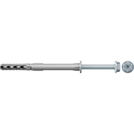 Fischer 50x Taco de eje largo SXR 10 x 140 mm FUS tornillo hexagonal con arandela - 046333