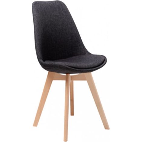 4x Sedia nera design moderno sala ufficio imbottita cm 54 x 48 x 84 h