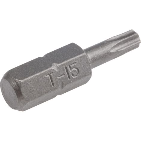 Embout de vissage RS PRO Torx, T15, L. 25 mm, Acier chrome vanadium ( Prix pour 1 )