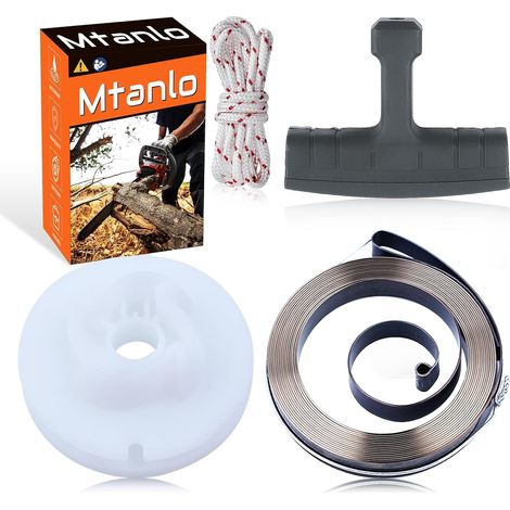 Recoil Starter Pulley Recoil Spring For Husqvarna 362 365 371 372 385 503859601, Recoil Starter Pulley, Recoil Spring, Starter Handle Grip, Rope (1/5)
