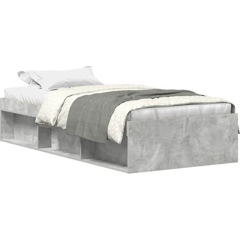 Maison Exclusive - Bettgestell Betongrau 100x200 cm