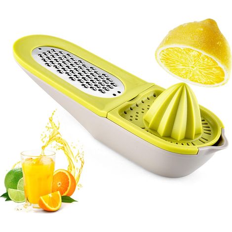 Zitronenpresse, manuelle Zitrusfruchtpresse, multifunktionales Küchengerät, manuelle Saftpresse und Mühle, 2-in-1-Profi-Küchengerät