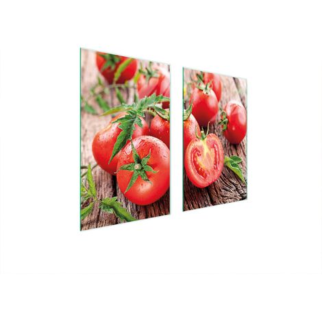 GLASSCHUTZPLATTE FÜR HERD 75x52 TOMATEN (1/5)