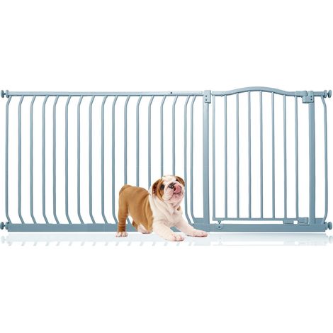 Bettacare Curved Top Dog Gate, 171cm - 180cm, Matt Grey, Pressure Fit Pet Gate for Dog and Puppy, Pet and Dog Barrier