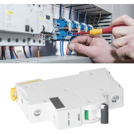 Disjoncteur miniature iC65N C10A 1P, 10 A, montage sur rail DIN, basse tension 230 V/400 V, pouvoir de coupure 6000 A, contacts argentés (1/5)