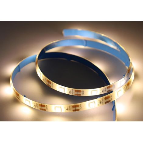 ruban led pile Batterie, ruban led 1m blanc chaud pour sous le meuble de cuisine, étagères, meuble bas, placard, décoration [Classe énergétique A] (1/5)