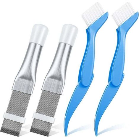 Peigne à Ailettes 4 Pièces pour Nettoyage Climatiseur et Radiateur - Outil Réparation Pratique-KZQ