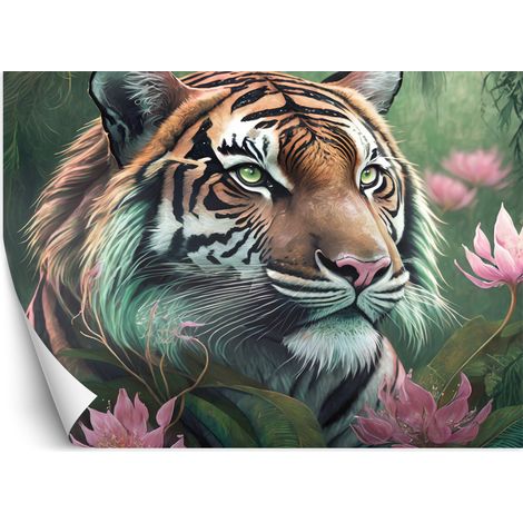 Fototapete Tiger Tropische Tiere 100x70 cm
