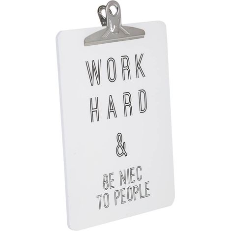 Porta notas de madera blanco con pinza 22x34x3 (1/4)