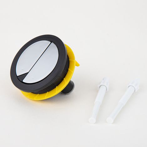 Accessoires pour réservoir de toilette compatibles avec un abattant de toilette monobloc à double bouton avec trou de 58 mm, tige de valve ronde et bouton.