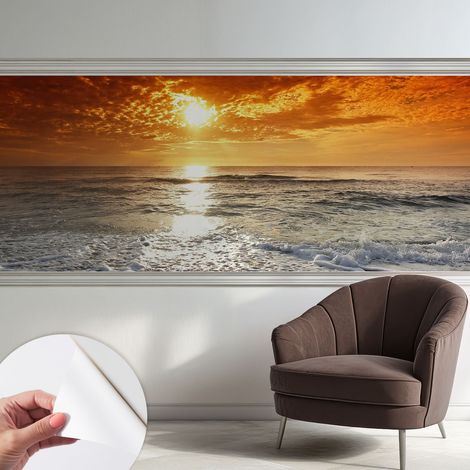 Tapetet Klebetapete für Wohnzimmer Schlafzimmer Küche - Wanddekoration Ozeanische Wellen 250x104 cm