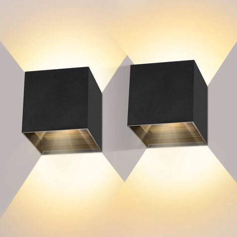CPKG- Applique - lampe cube - Lampe d'extérieur - pour intérieur et extérieur - noir - industriel - Lampe LED - 10×10 cm - 12 watt (1/5)