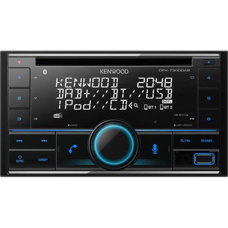 Kenwood DPX-7300DAB Autoradio 2 DIN puerto para control en el volante, sintonizador DAB+ (1/2)