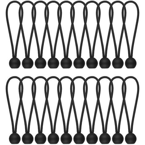 20 Pack Bungee Cords for Bungee Tarpaulin, Bungee Tarpaulin, Rope Ties for Banner, Tarps, Pavilions, Tents, Bungee Tent Hooks, Tarp Holder, Flag Poles. (1/5)
