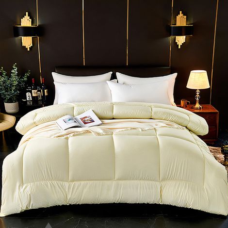 Couette Quilt - 150 x 200 cm - Rembourrage Polyester - Lavable En Machine - Pour Toutes Les Saisons - Beige - 1 Pièce (1/5)