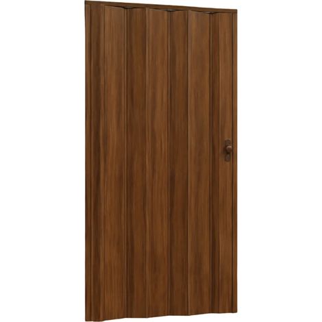 porta a soffietto effetto legno 82x214 cm - col. noce (1/4)