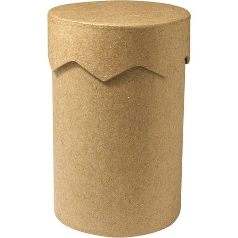 RAYHER - CONTENITORE CILINDRICO DI CARTAPESTA 8X12CM - CON COPERCHIO