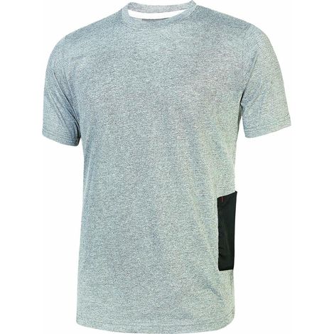T-shirt da lavoro Road slim-fit U Power in tessuto jersey elasticizzato leggero – Col. GRIGIO - Tg. XL