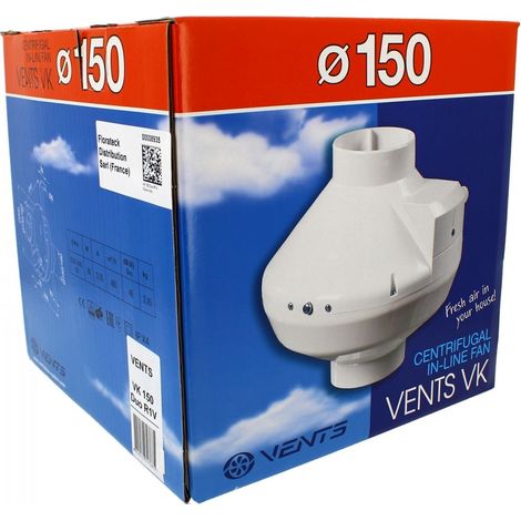 Extracteur d'air VK DUO Ø150 - 445m3/h - VENTS (1/2)