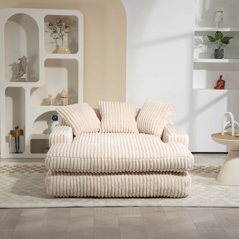 Canapé-lit 90x190 cm, canapé d'angle avec 3 coussins, convertible en fauteuil relax pour salon ou bureau (1/5)