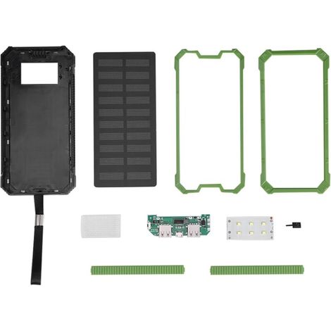 Kit DIY de batterie portable 20000mAh avec charge rapide et double USB - Coque verte pour power bank (1/5)
