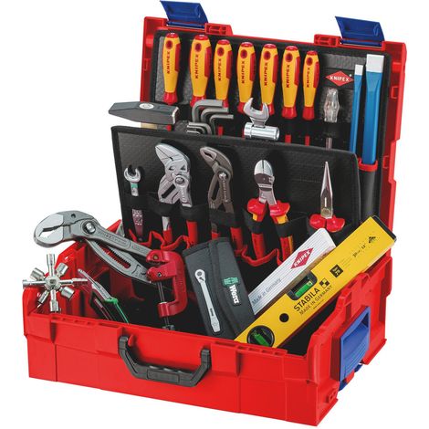 Draper 25026 KNIPEX 00 21 19 LB S L-BOXX Plumbing Tool Kit, 52 Parts, 357mm
