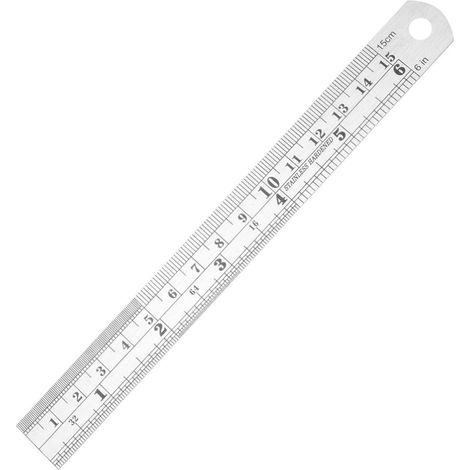 Règle double échelle en acier inoxydable (lot de 4) pour le (1/5)