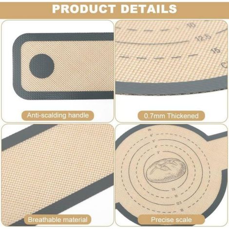 Tapis De Cuisson En Silicone - Antiadhésif - Pour Four Micro-ondes Et Vapeur - Avec Poignées Longues - Lot De 2 (1/5)