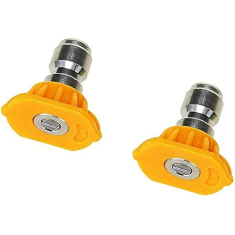 Kit d'accessoires pour Nettoyeur Haute Pression avec Embouts de buse de pulvérisation à Connexion Rapide Coupleur pivotant 1/4" 15 Degree Yellow (1/3)