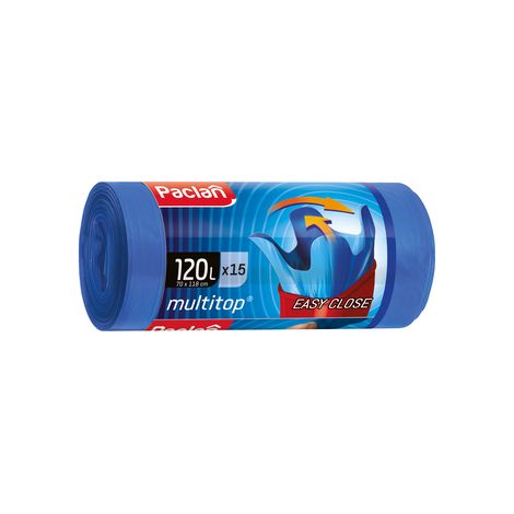 Sacchi per la spazzatura Paclan Multitop 120L 15 pz.