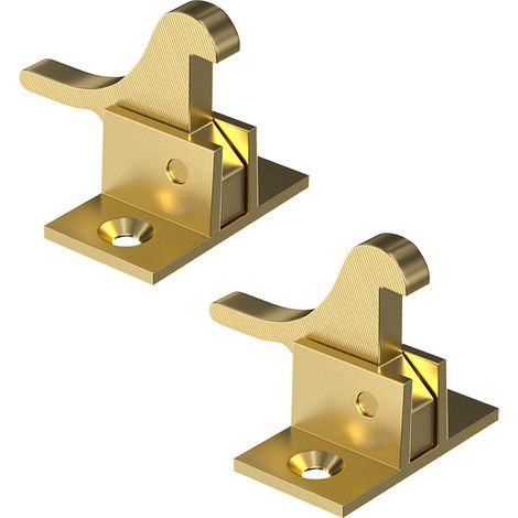 Serrure à angle droit à 90° - Serrure à cylindre à boucle avec 2 pênes de verrouillage et vis pour portes de toilettes et fenêtres, tous types de quincaillerie intérieure
