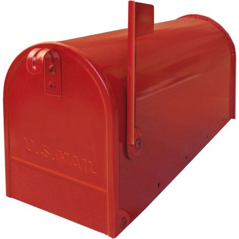 Cassetta postale in lamiera zincata stile americano Alubox America rossa (1/5)
