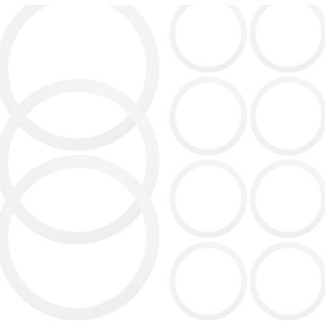 Lot de 20 joints en silicone réutilisables pour bocaux Mason, couvercles et couvercles.-7.00X7.00X0.50CM-White