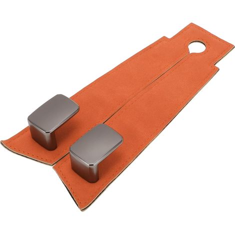1 Crochet De Siège De Voiture Universel Pour La Plupart Des Voitures, Suv, Camions Crochet D'Organisateur Siège Arrière Voiture Cuir Synthétique Robuste Métal Orange 6,89"X2,99" (1/5)