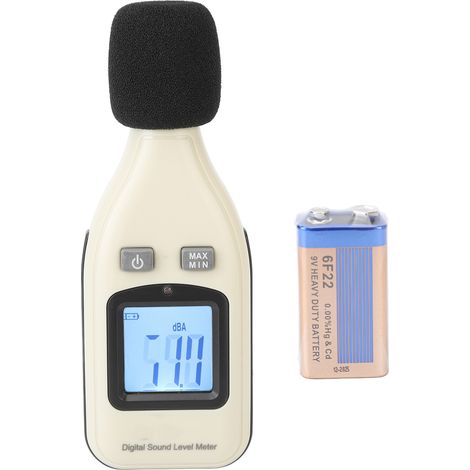 Decibel Meter 30 to 130 DB Range Backlit Screen Sound Level Meter for Household Office Use