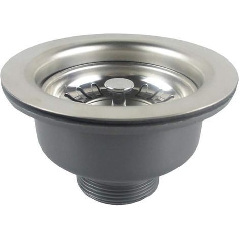Bonde d'évier sans trop plein panier inox ø 110 mm 1½\ (1/5)