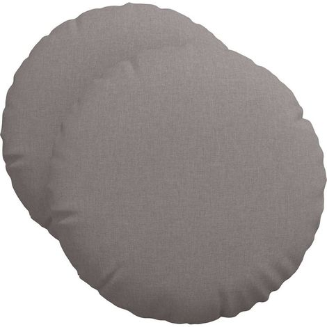 Maison Exclusive - Cojines para asiento 2 pcs Taupé Ø50 x 19 cm t