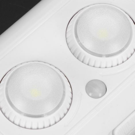 Détecteur de mouvement infrarouge PIR sans fil à 2 LED pour éclairage intérieur et extérieur (1/5)