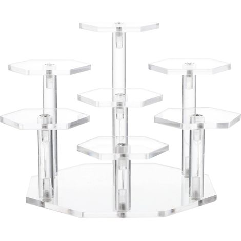 Présentoir à Plusieurs Niveaux Étagère D'exposition Multi-couches en Acrylique Transparent pour Figurines et Objets Artisanaux Maison (1/5)