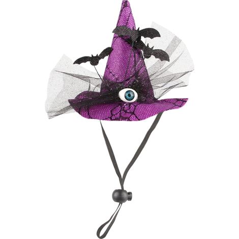 Dog Halloween Hat Pet Witch Costume Witch Headwear with Eyeball (1/5)