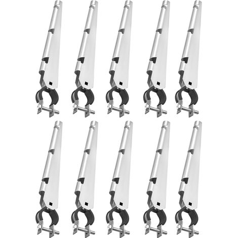 VEVOR Bras deExtension de Fil de Fer Barbele, Lot de 10, Rallonges de Poteaux de Clotures a Mailles Losangees, 37,5 cm, Extension de Hauteur de Cloture en Acier Robuste pour Empecher Animaux de Sauter