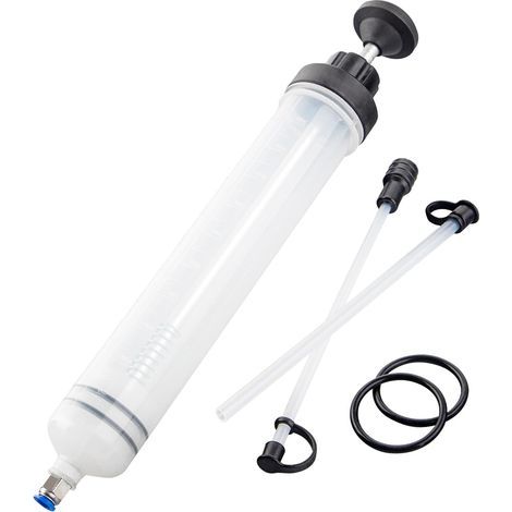 Jeringa de aceite, jeringa de succión, jeringa de transferencia con tubo de extensión, jeringa de drenaje con bomba manual, 500 ml (1/5)