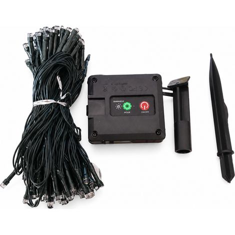 Guirlande Lumineuse Solaire LED Multicolore, 50 LED, Étanche et Clignotante pour Jardin et Fêtes (1/5)