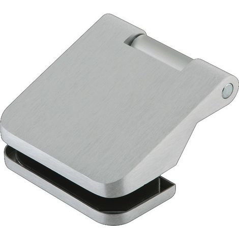 Bisagra para puerta de vidrio OFFICE Junior LM anodizado plateado 80kg para DORMAKABA de 3 partes (Por 2)