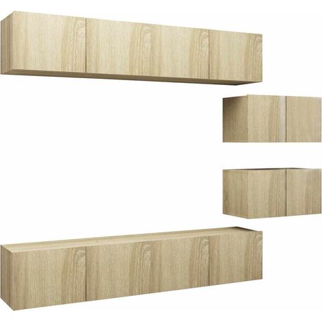 Maison Exclusive - Juego de muebles de salón 6 piezas roble Sonom (1/5)