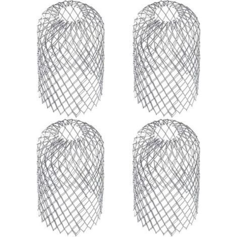 4 Pièces Crapaudines pour Gouttière D’Environ Filtres De Gouttière Grille Grillage Stop Feuille Crapaudine Crépine Pare Feuille Cache Gouttière Aluminium,7.5cm X 15cm (1/5)