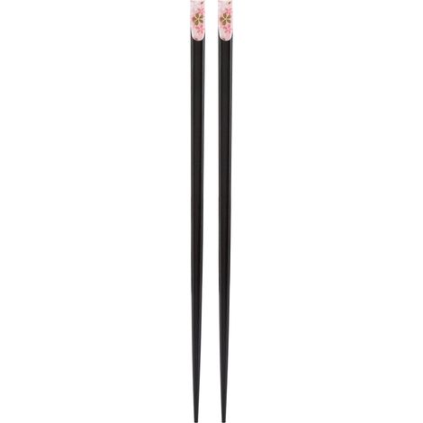 1 Pair of Japanese Style Sakura Pattern Reusable Durable Wooden Chopsticks (Pink) (1/5)