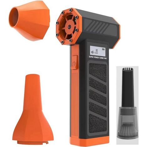 Mini Ventilateur Turbo à Jet D'Air 130 000 Tr/Min avec Affichage LED et Lumière, 4 Vitesses, Aspirateur à Poussière pour Maison et (1/4)