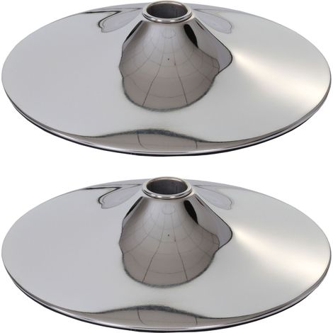 [JAMAIS UTILISÉ] 2x plateau de sol pour tabouret de bar / chaise pivotante / chaise de salle à manger, chrome, Ø 45cm